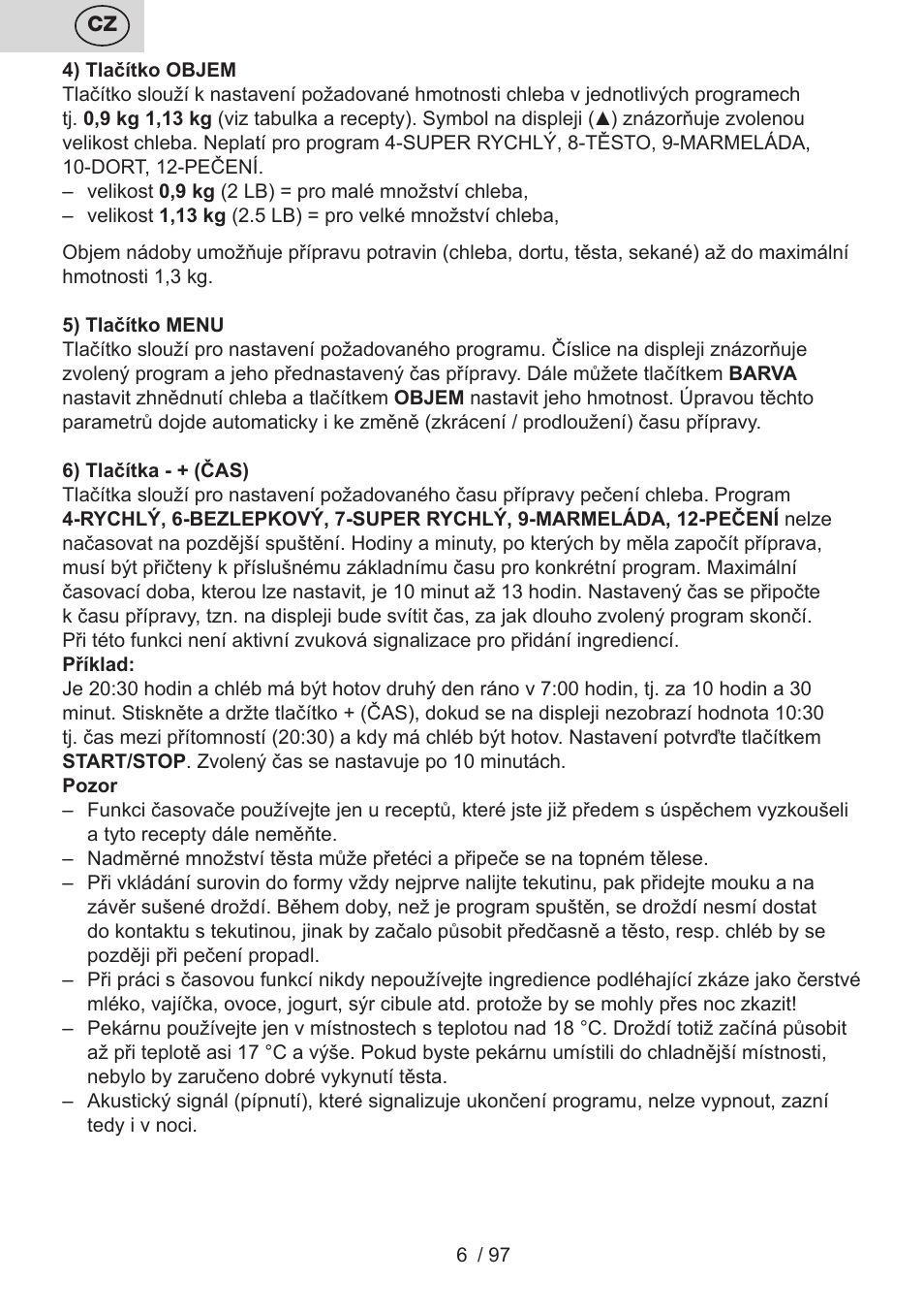 ETA Crustum User Manual | Page 6 / 100