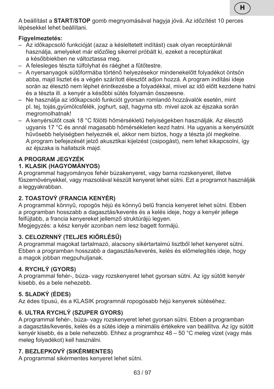 ETA Crustum User Manual | Page 63 / 100
