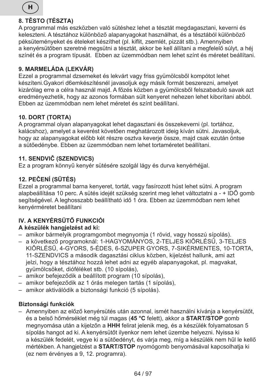 ETA Crustum User Manual | Page 64 / 100