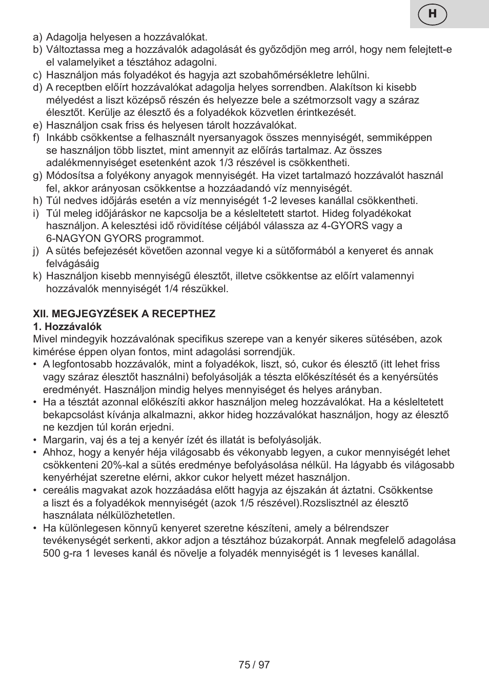 ETA Crustum User Manual | Page 75 / 100