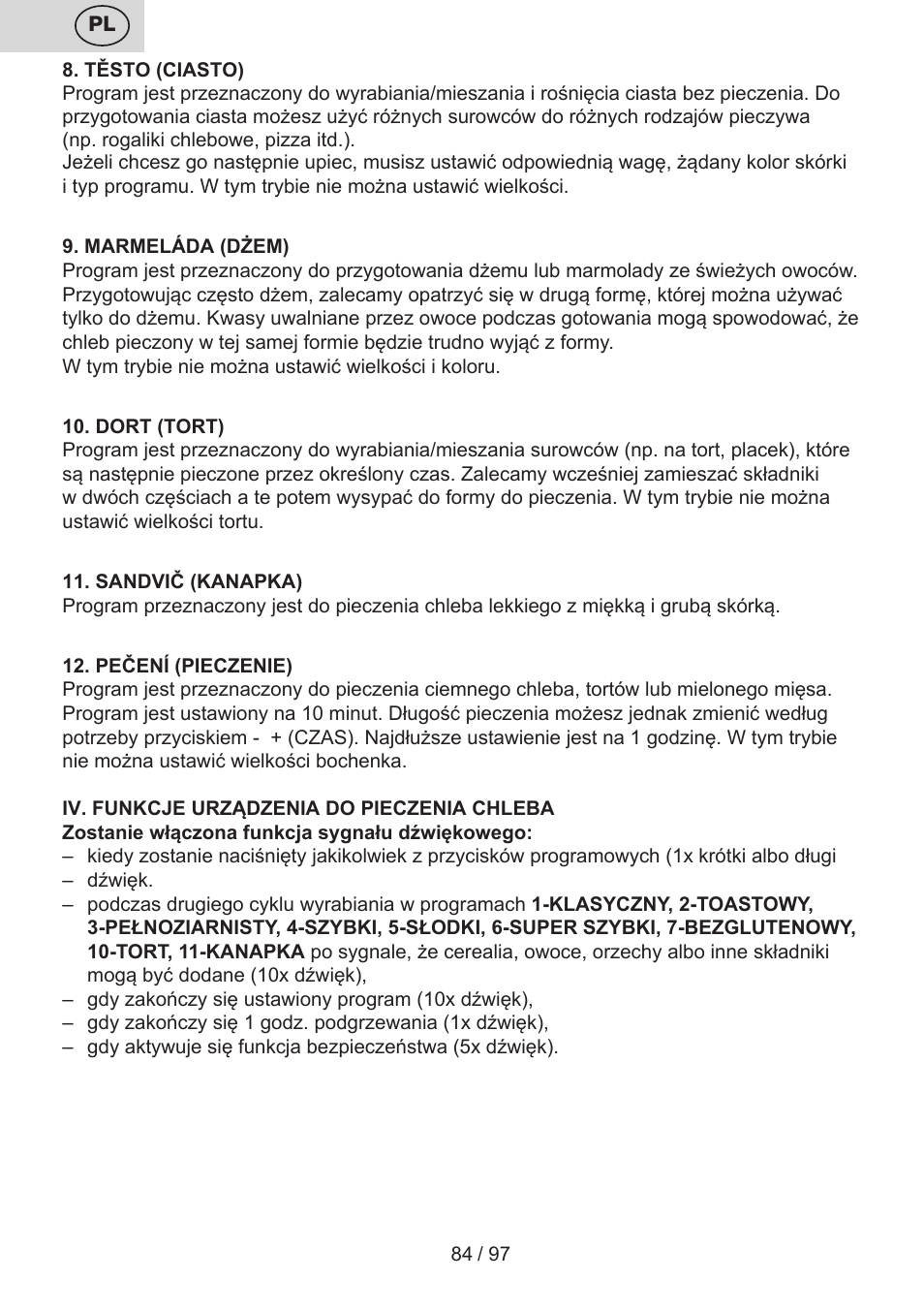 ETA Crustum User Manual | Page 84 / 100