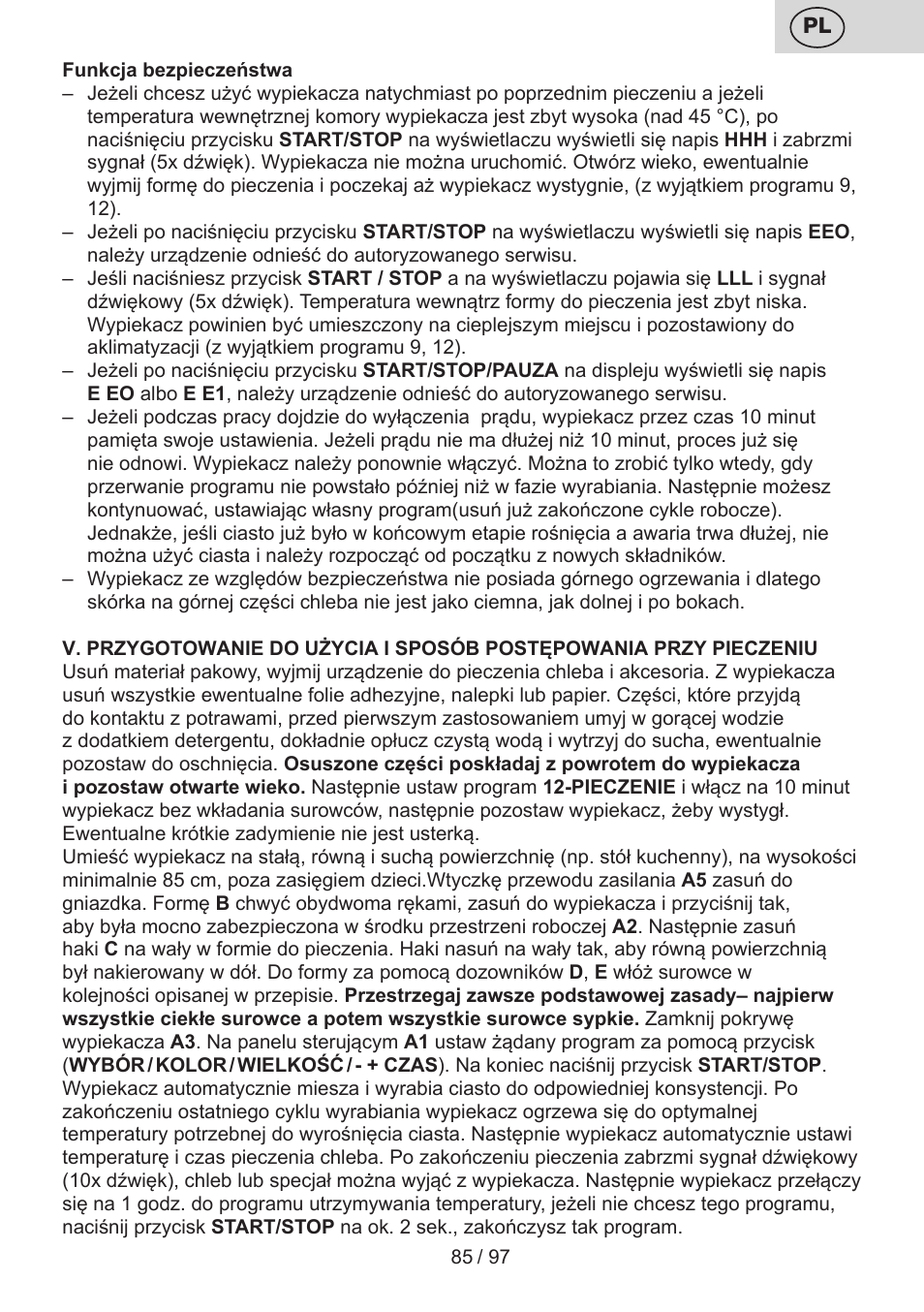 ETA Crustum User Manual | Page 85 / 100