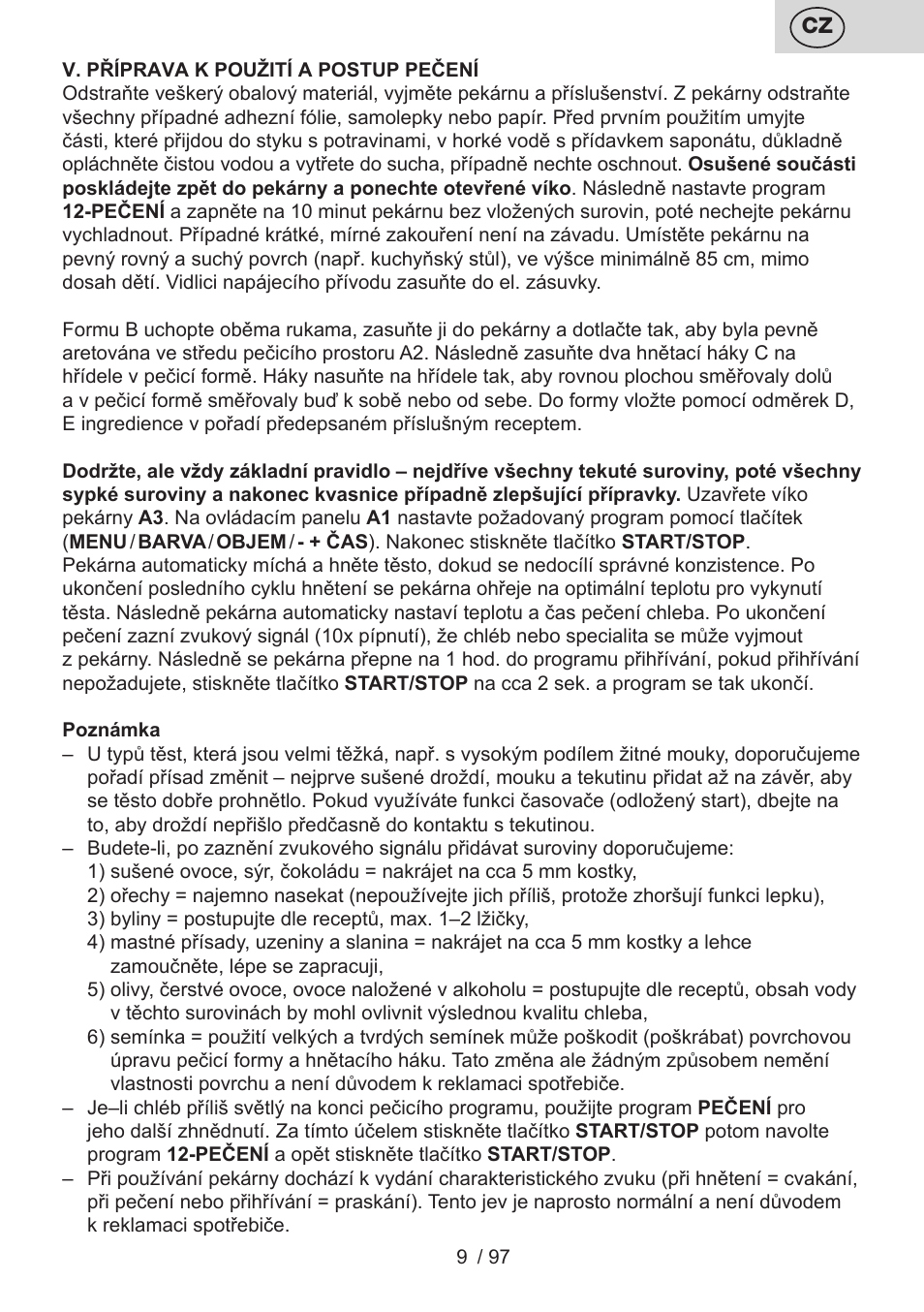 ETA Crustum User Manual | Page 9 / 100