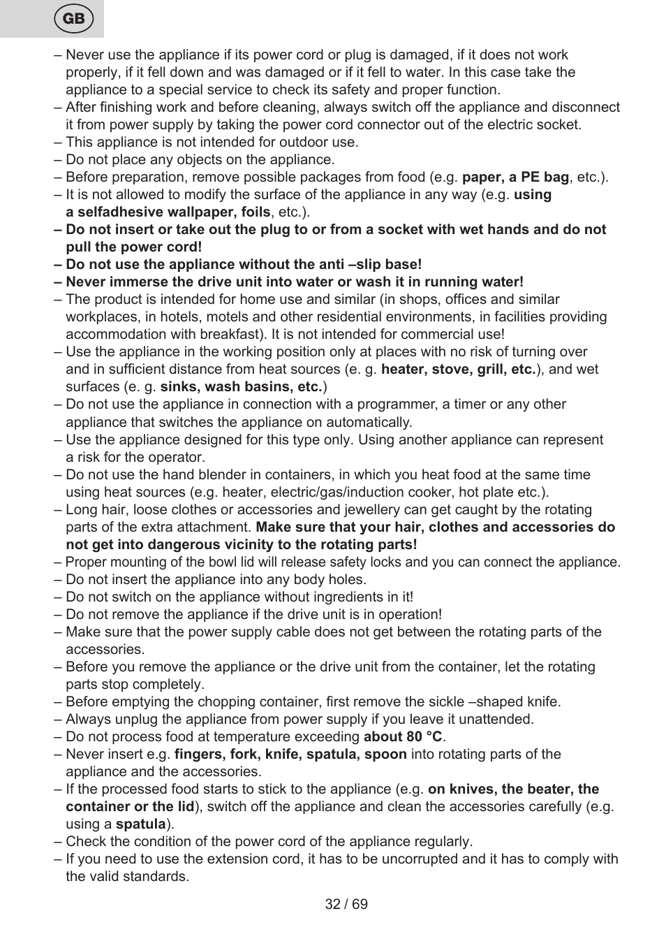 ETA Cabero 4 v 1 User Manual | Page 32 / 72