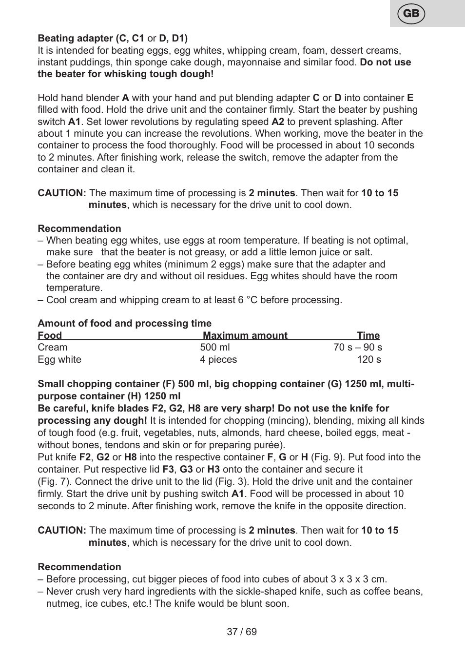 ETA Cabero 4 v 1 User Manual | Page 37 / 72
