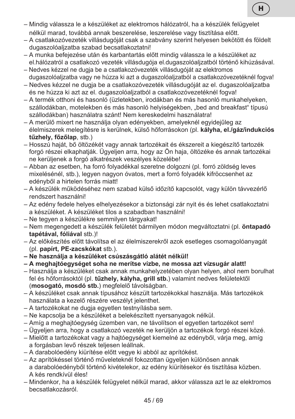 ETA Cabero 4 v 1 User Manual | Page 45 / 72