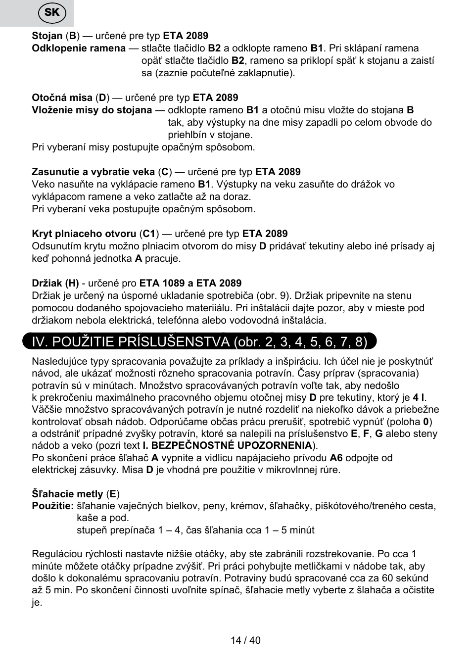 ETA Cuore User Manual | Page 14 / 44