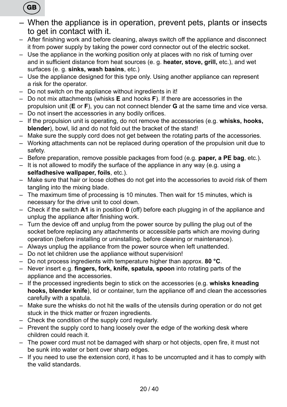 ETA Cuore User Manual | Page 20 / 44