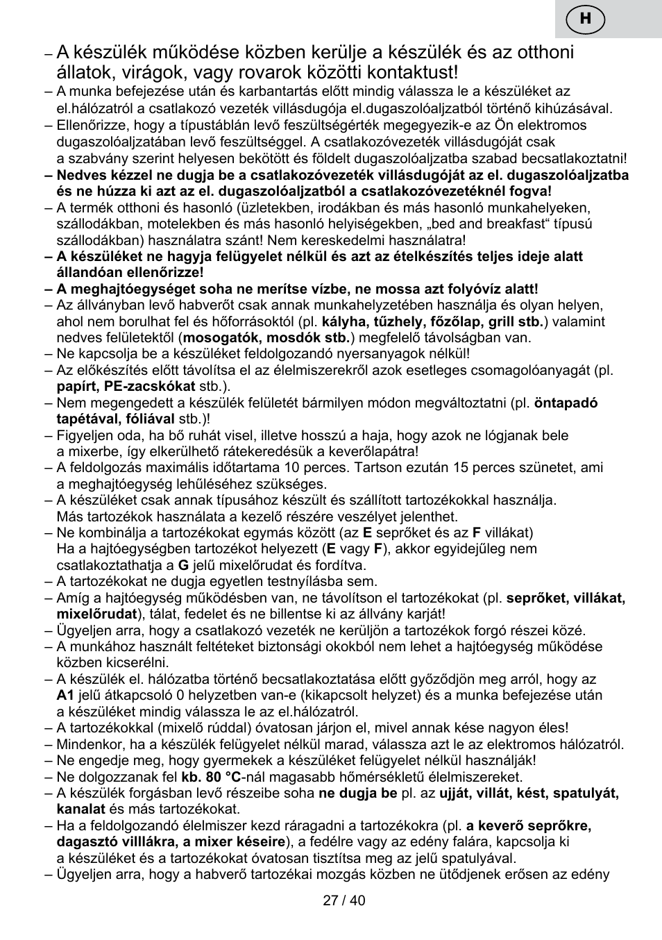 ETA Cuore User Manual | Page 27 / 44