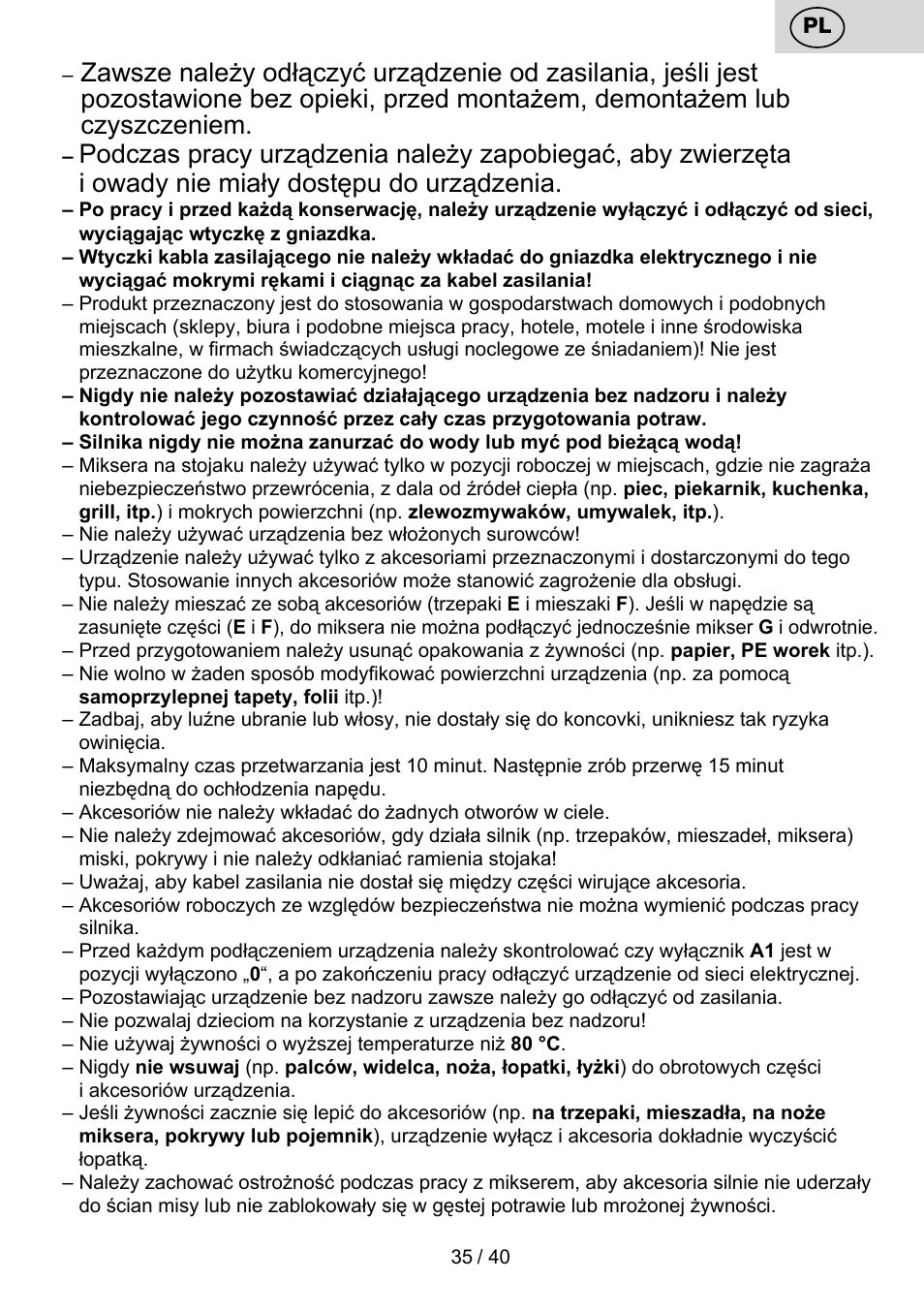 ETA Cuore User Manual | Page 35 / 44