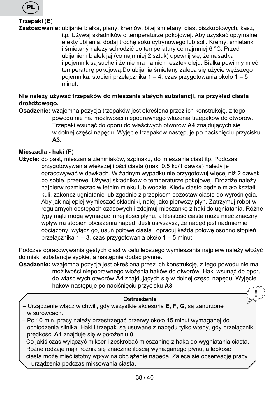 ETA Cuore User Manual | Page 38 / 44