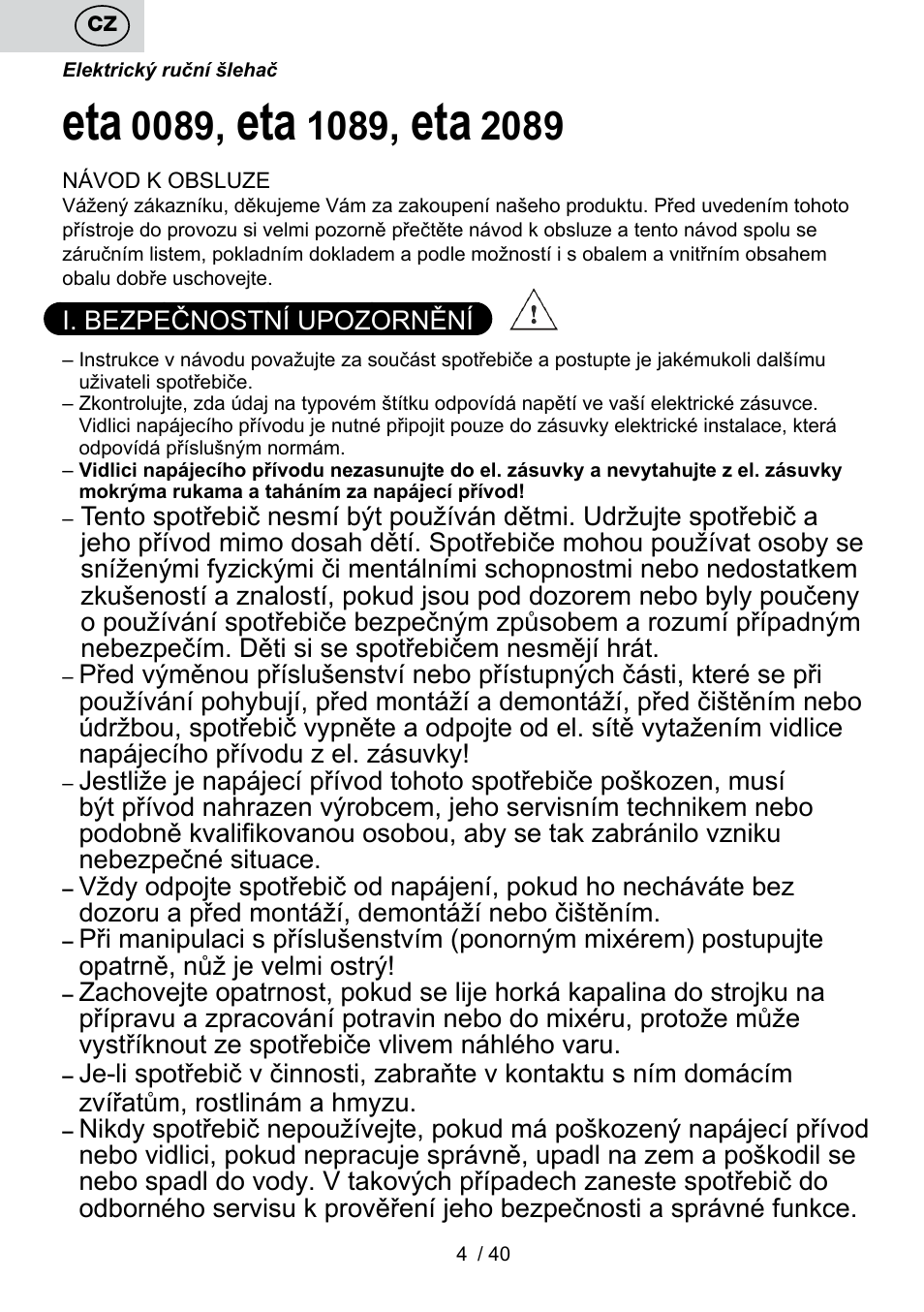 ETA Cuore User Manual | Page 4 / 44