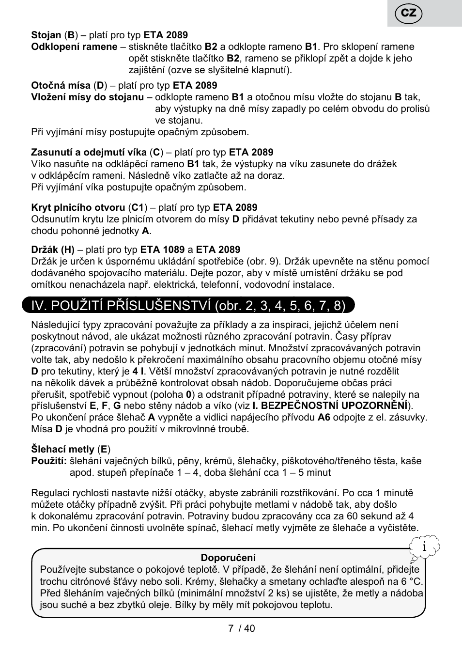 ETA Cuore User Manual | Page 7 / 44