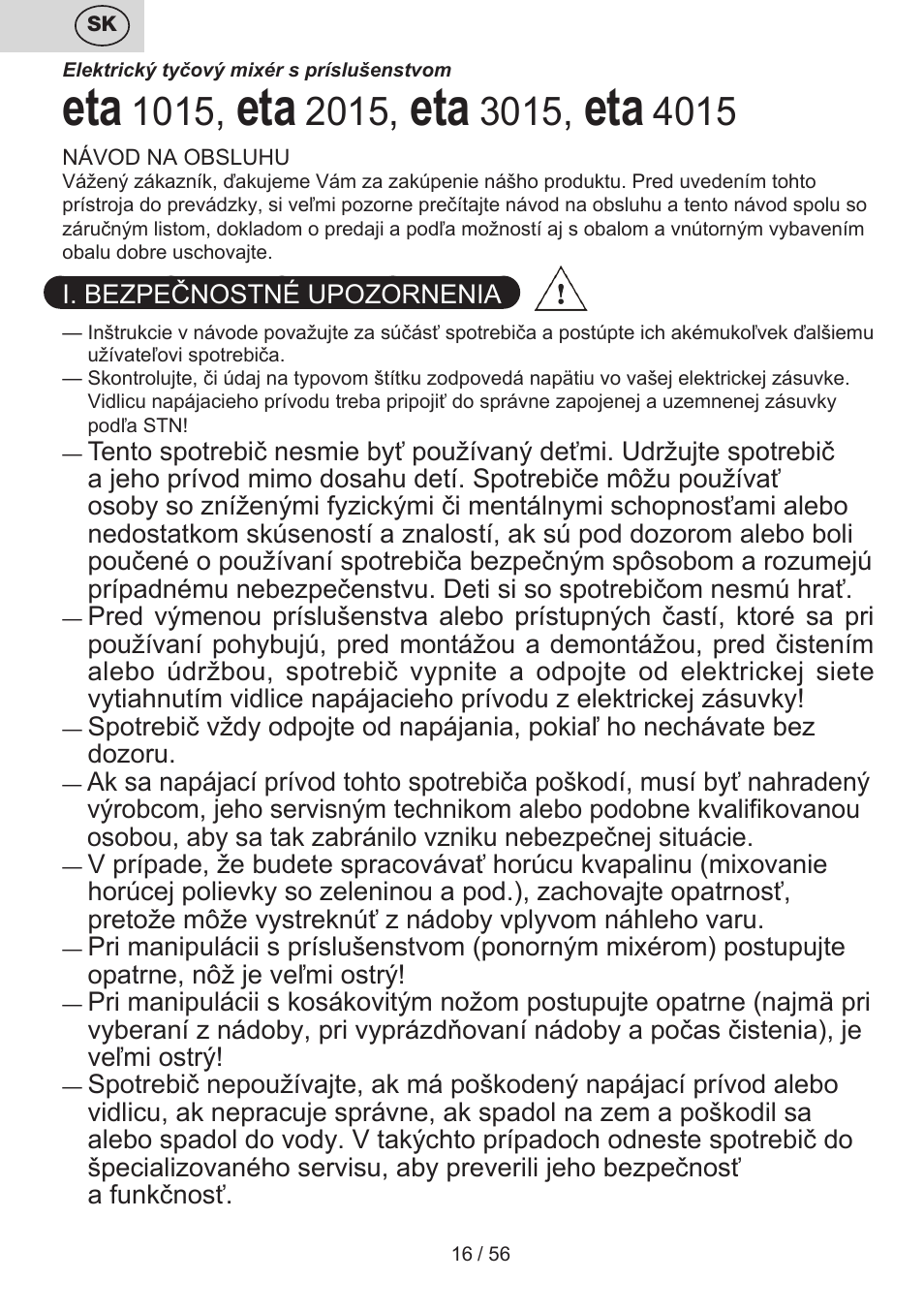 ETA Spesso User Manual | Page 16 / 60