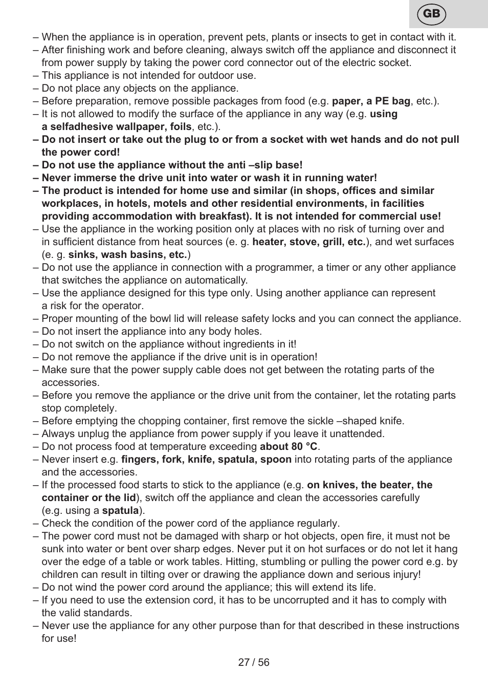 ETA Spesso User Manual | Page 27 / 60