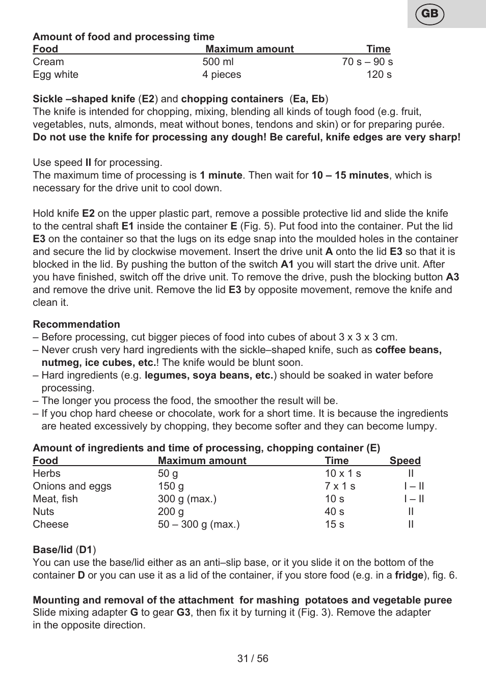 ETA Spesso User Manual | Page 31 / 60