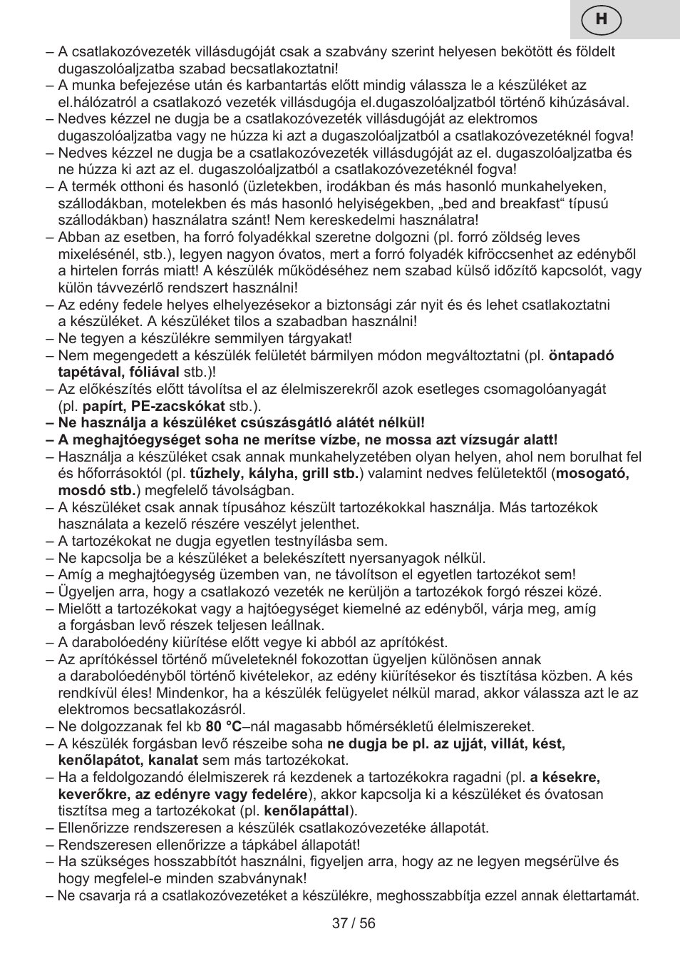 ETA Spesso User Manual | Page 37 / 60