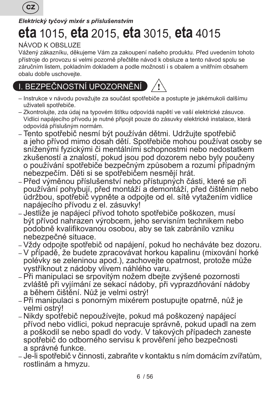 ETA Spesso User Manual | Page 6 / 60