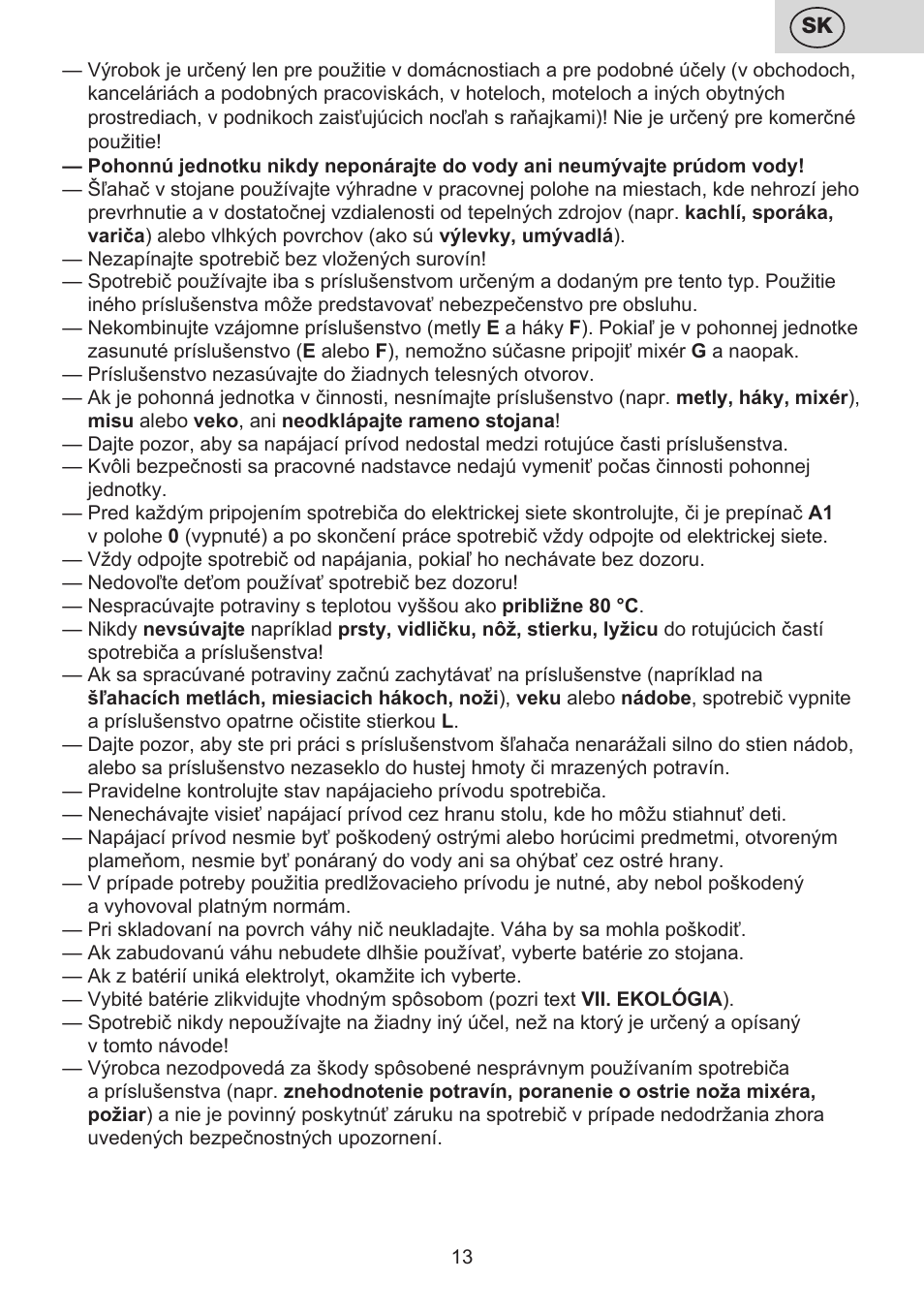 ETA Multiplo User Manual | Page 13 / 68