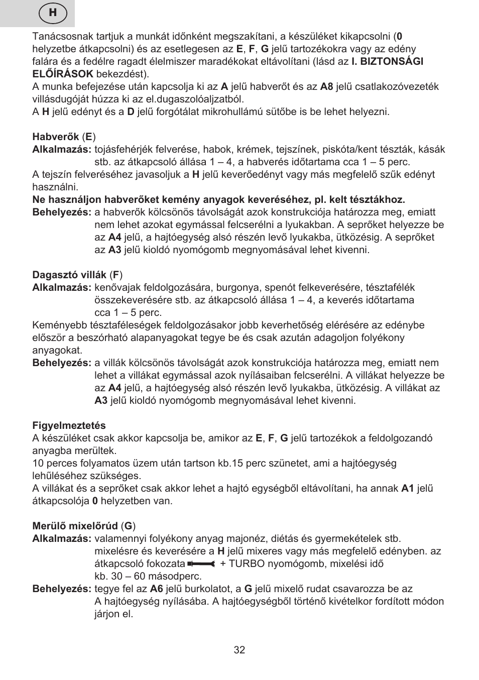 ETA Multiplo User Manual | Page 32 / 68