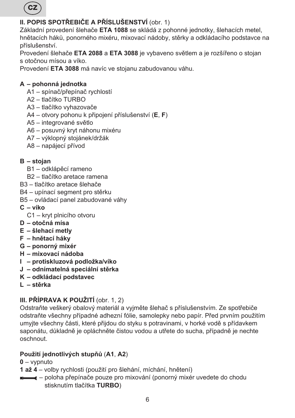 ETA Multiplo User Manual | Page 6 / 68