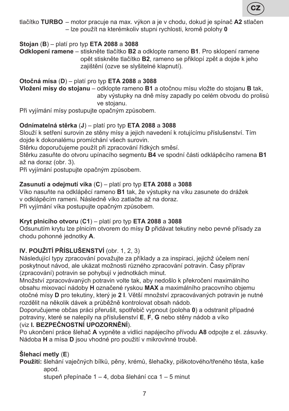 ETA Multiplo User Manual | Page 7 / 68