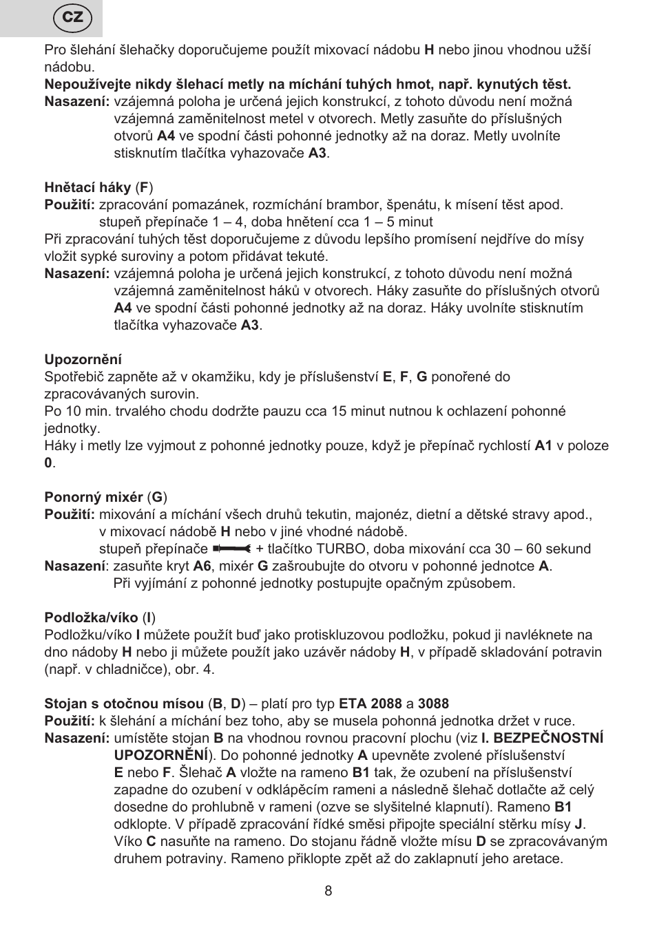 ETA Multiplo User Manual | Page 8 / 68