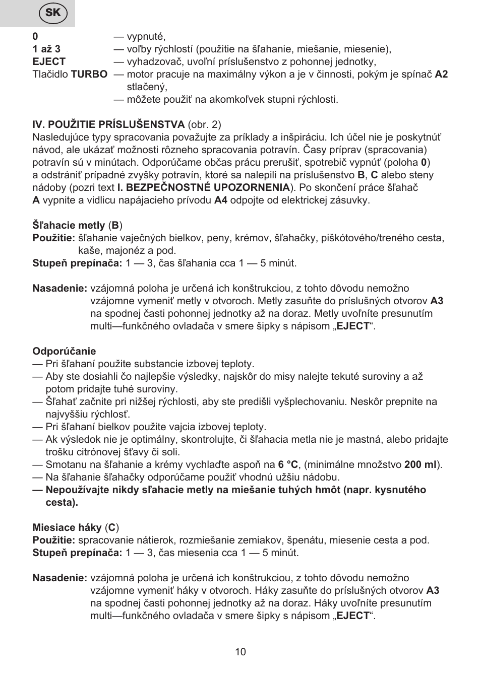 ETA Lavado User Manual | Page 10 / 40