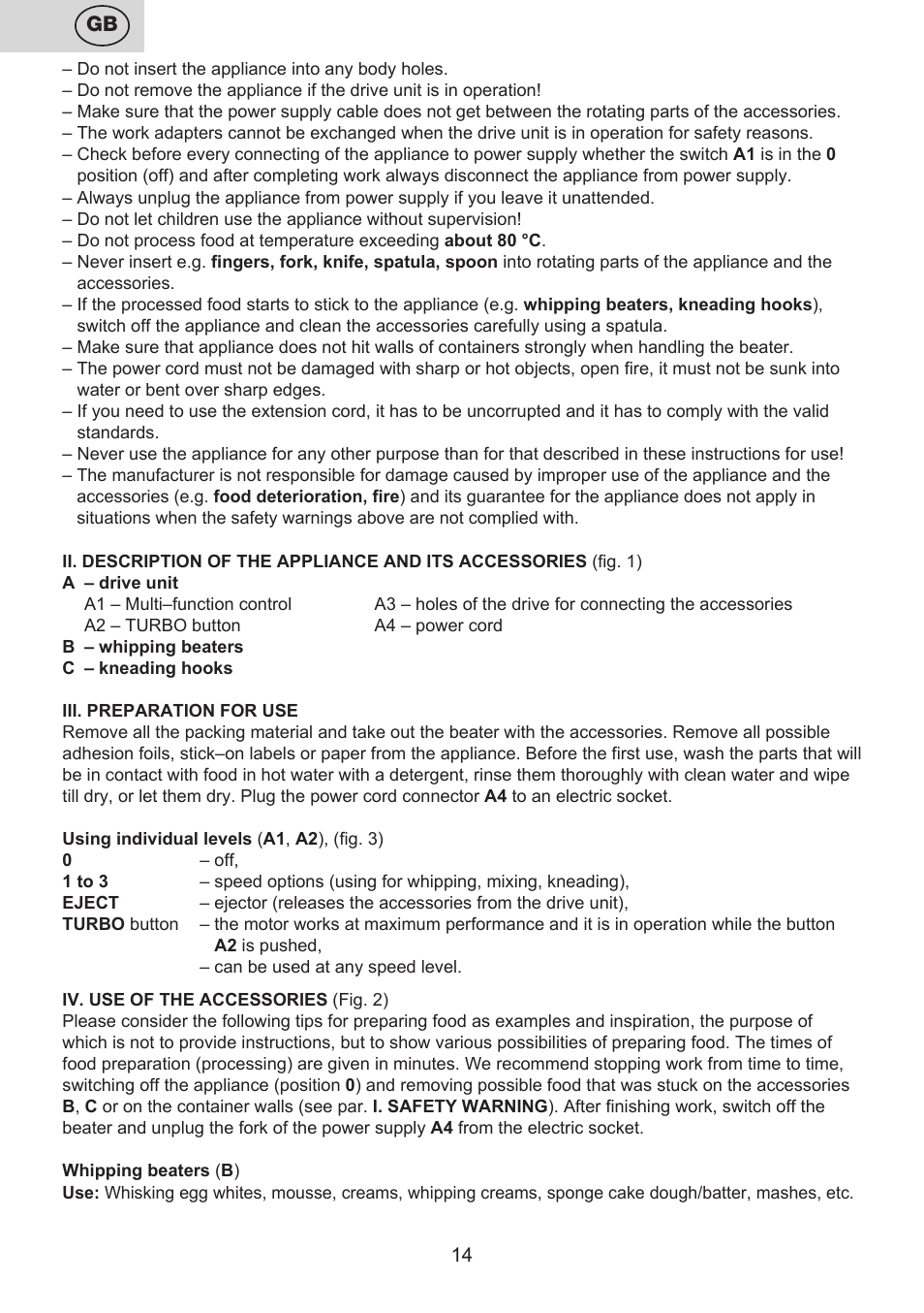 ETA Lavado User Manual | Page 14 / 40