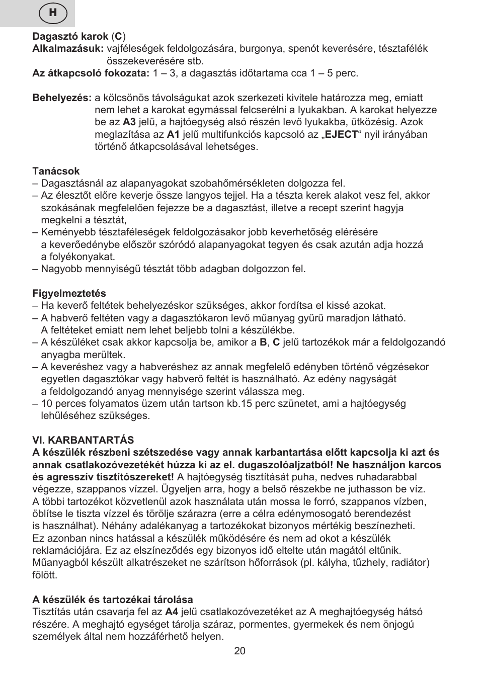 ETA Lavado User Manual | Page 20 / 40