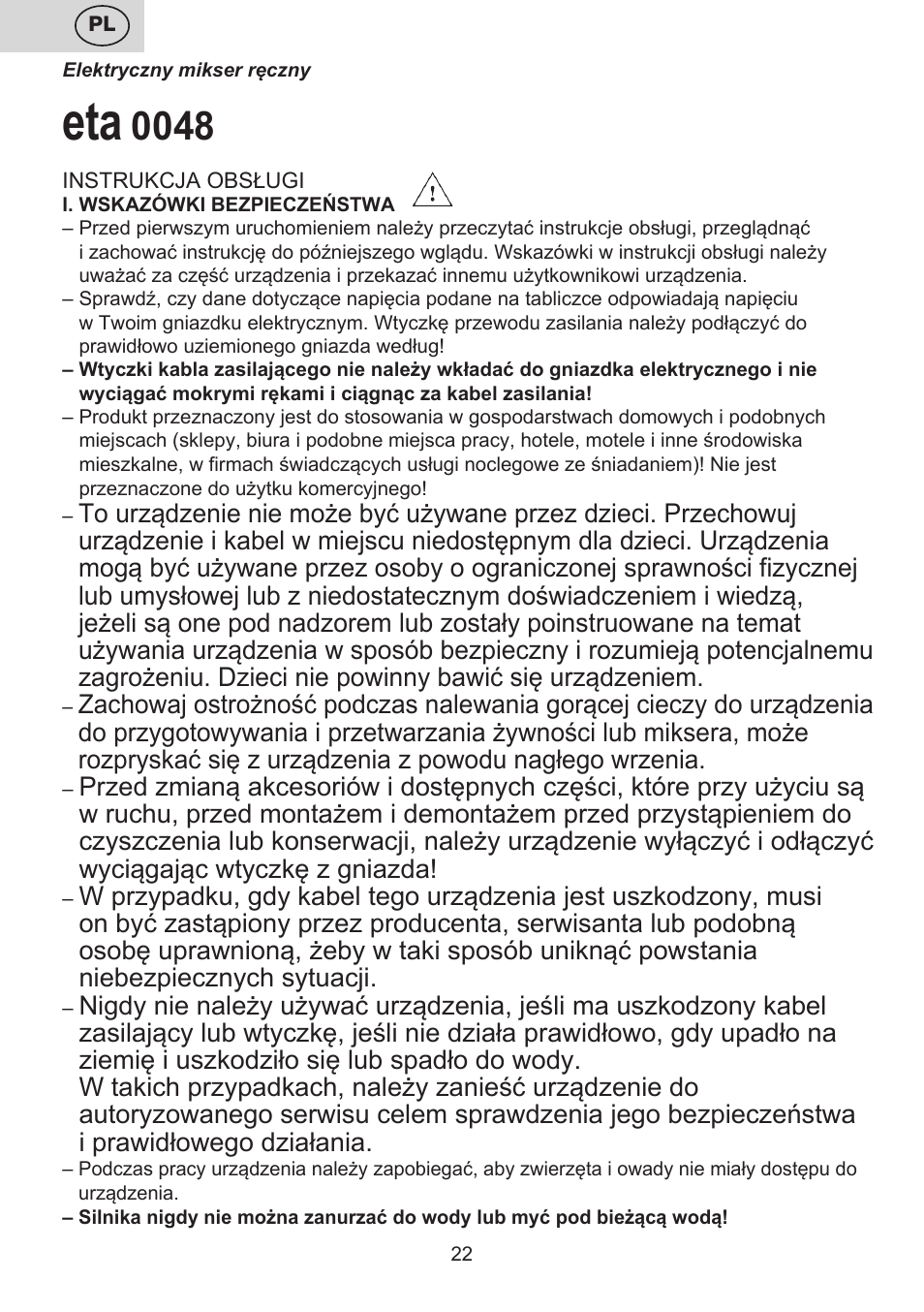 ETA Lavado User Manual | Page 22 / 40