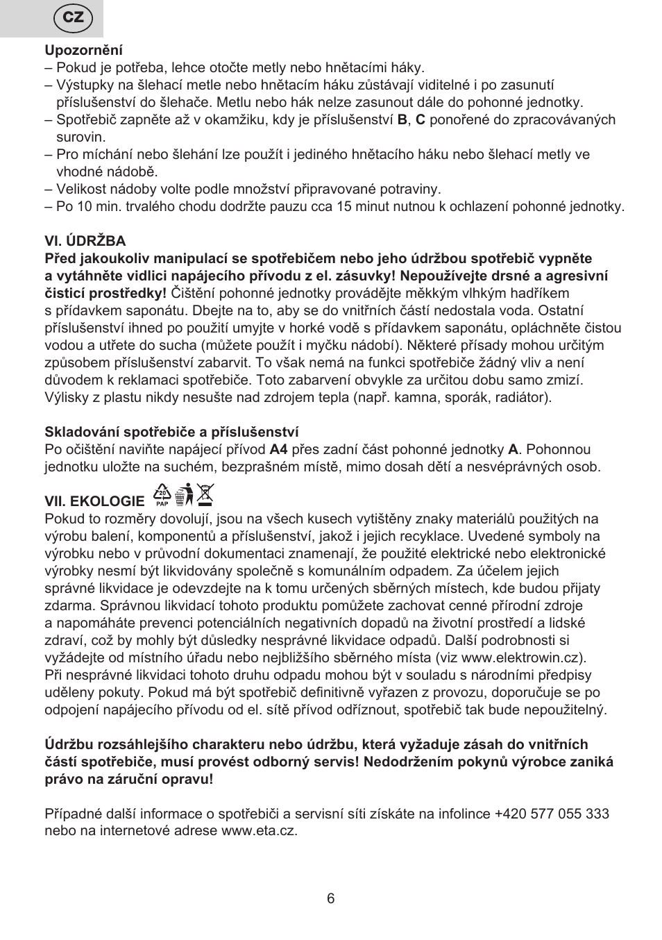 ETA Lavado User Manual | Page 6 / 40