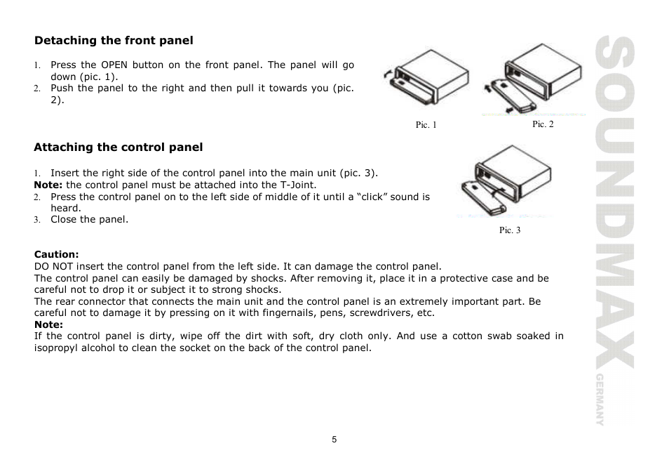 SoundMax SM-CCR3030 User Manual | Page 5 / 28