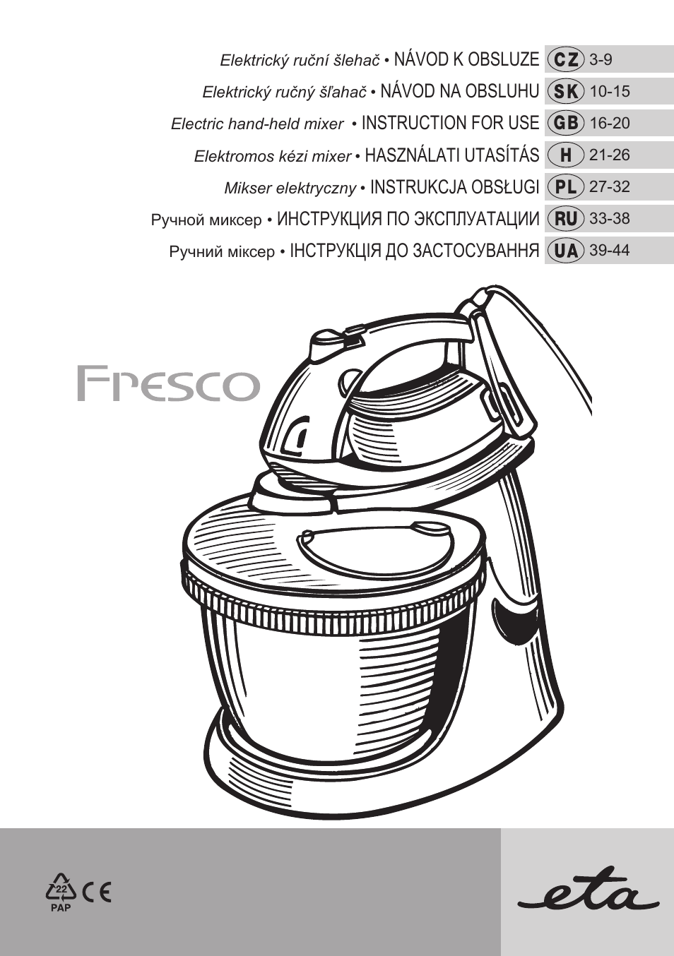 ETA Fresco User Manual | 48 pages