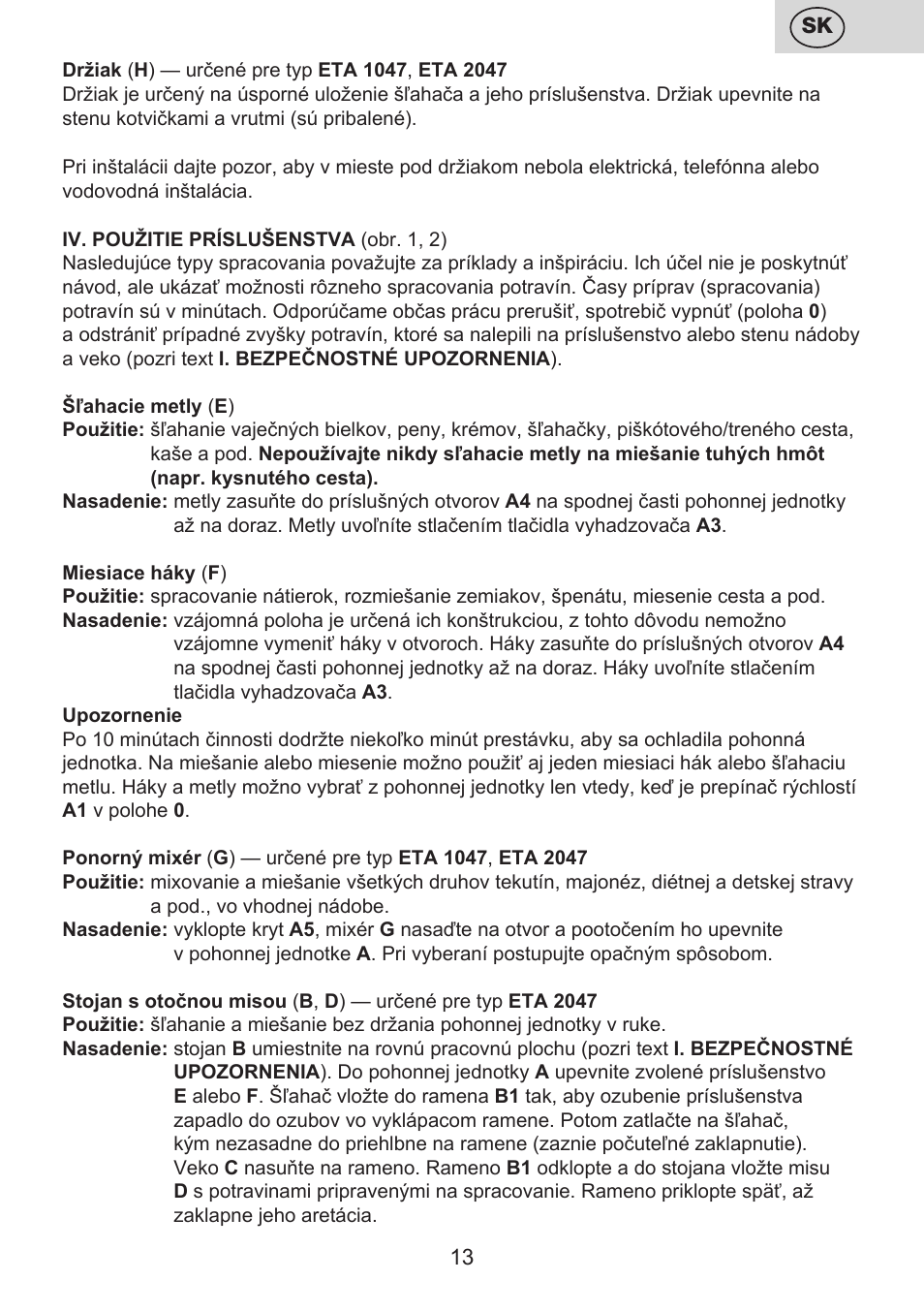 ETA Fresco User Manual | Page 13 / 48