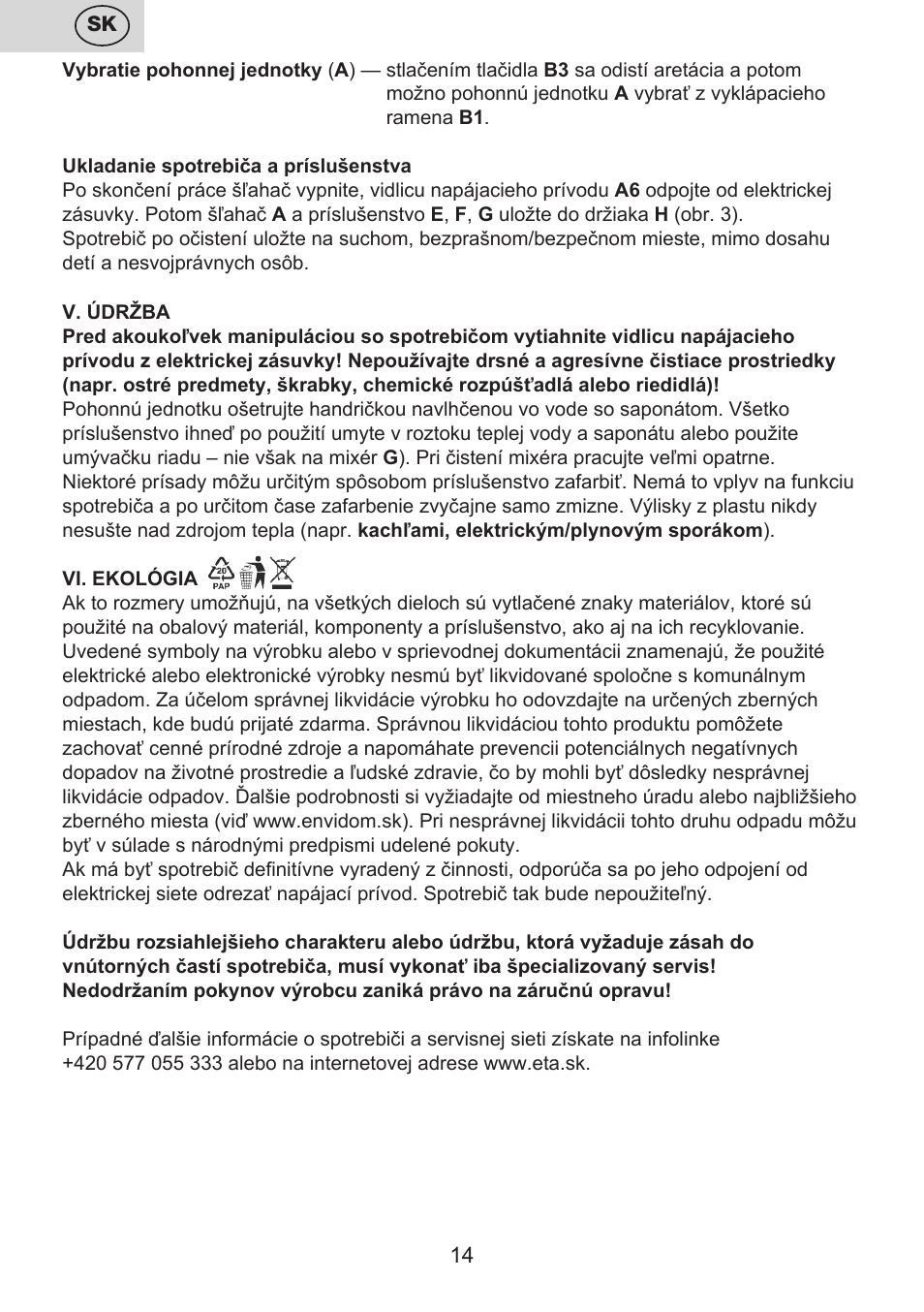 ETA Fresco User Manual | Page 14 / 48