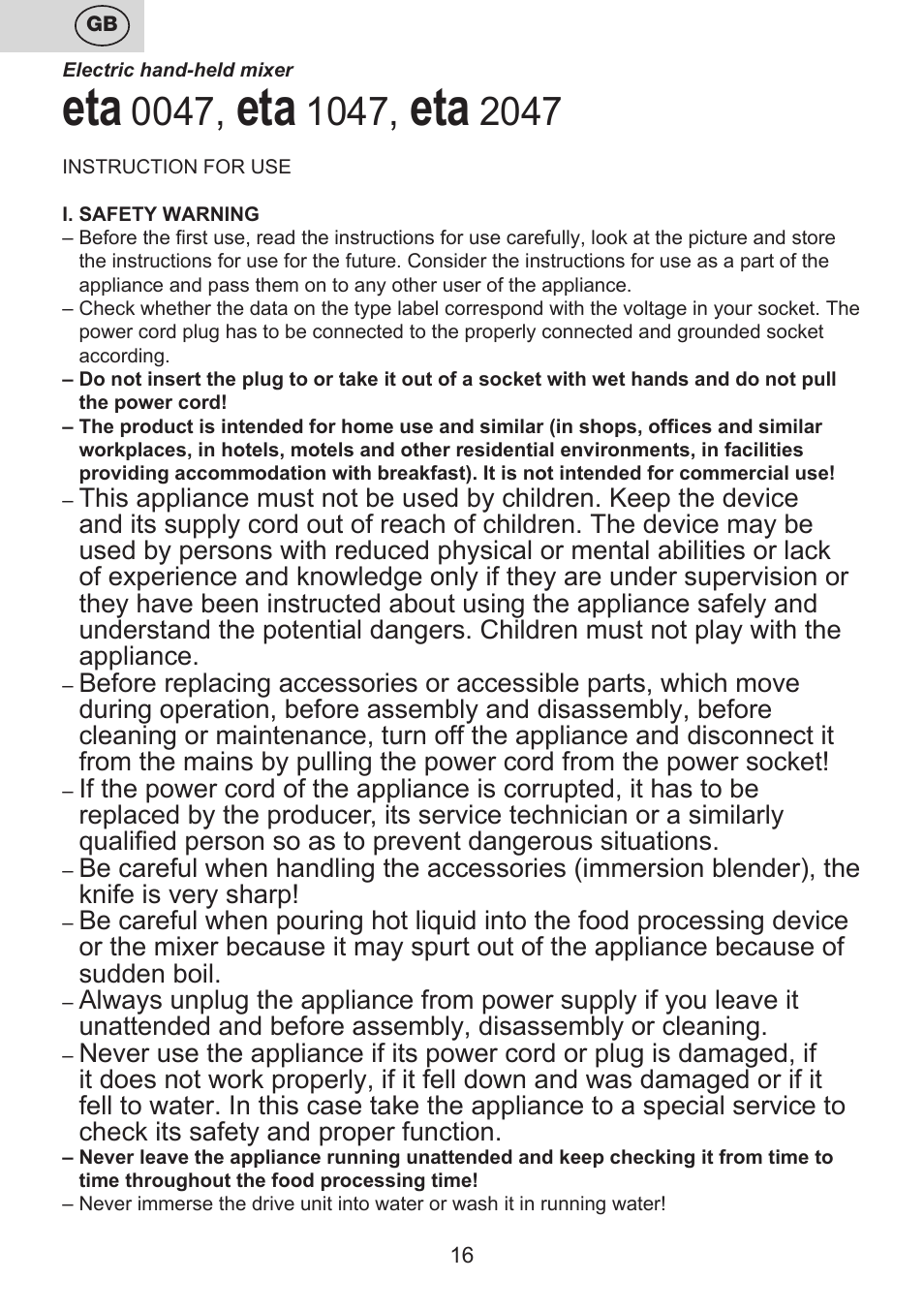 ETA Fresco User Manual | Page 16 / 48