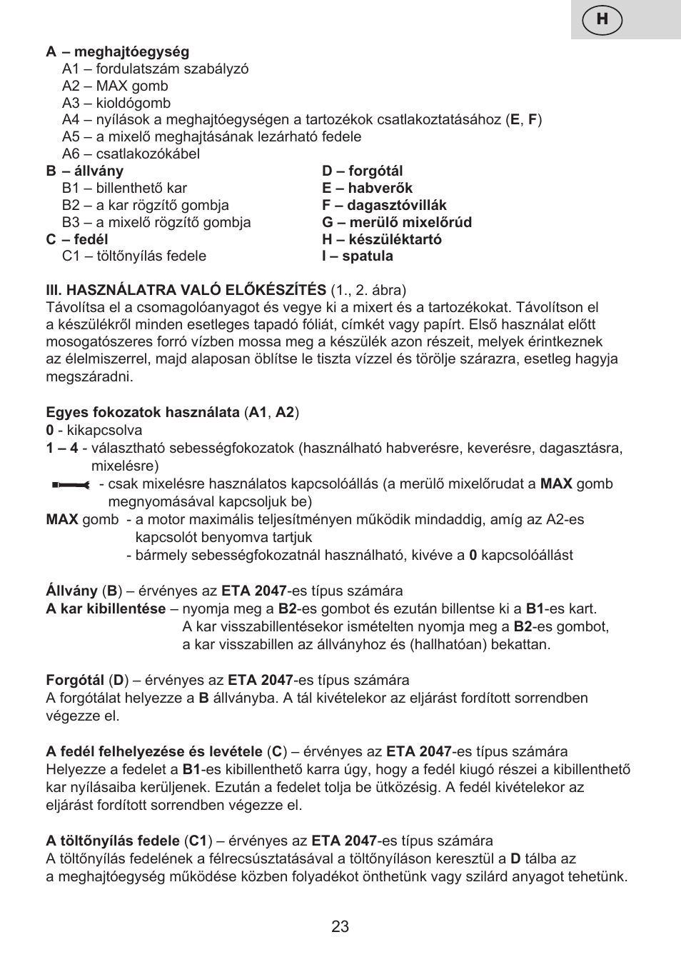 ETA Fresco User Manual | Page 23 / 48