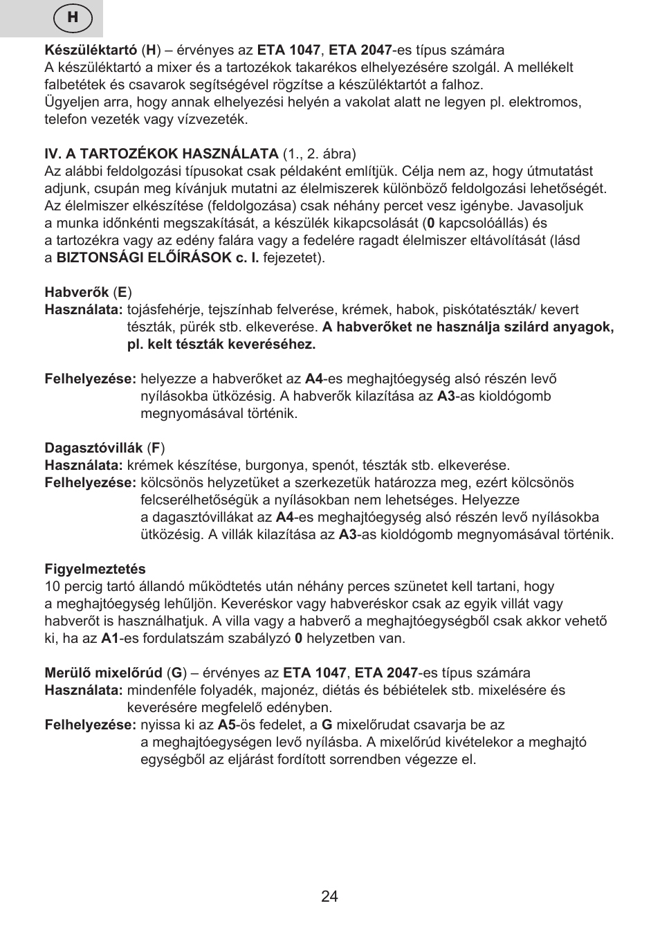 ETA Fresco User Manual | Page 24 / 48