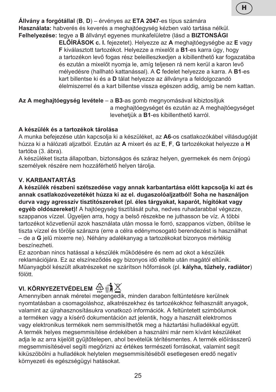 ETA Fresco User Manual | Page 25 / 48