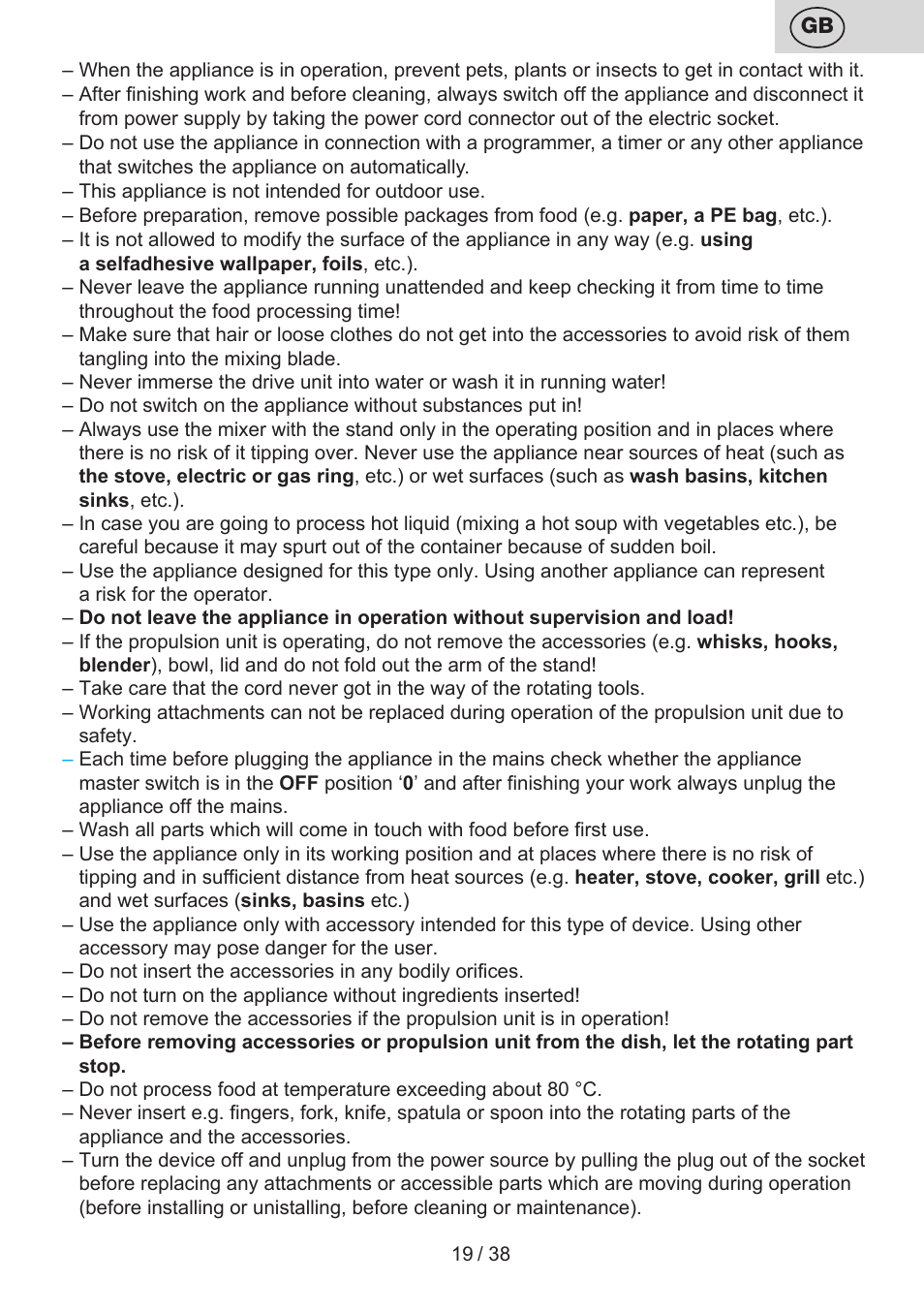 ETA Promise User Manual | Page 19 / 40