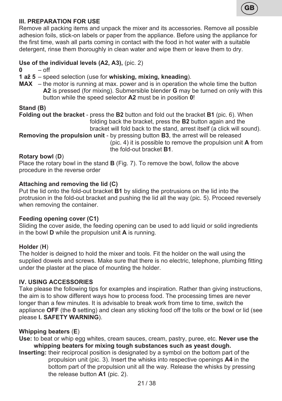 ETA Promise User Manual | Page 21 / 40