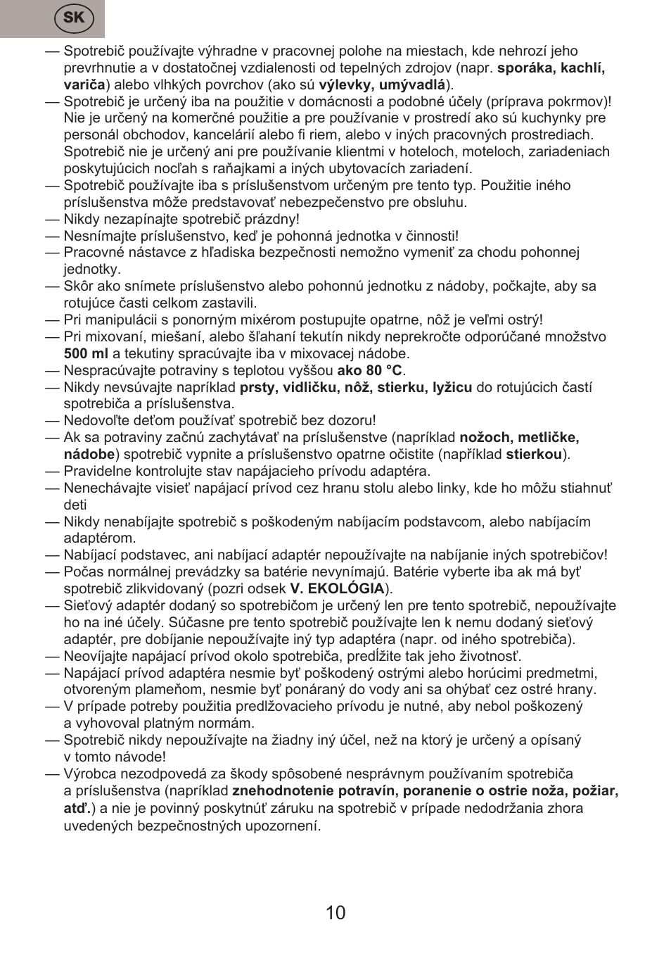 ETA Vassa User Manual | Page 10 / 32