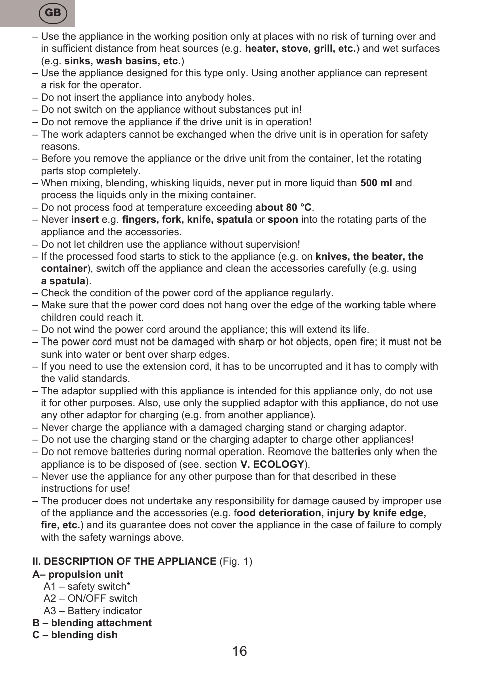 ETA Vassa User Manual | Page 16 / 32