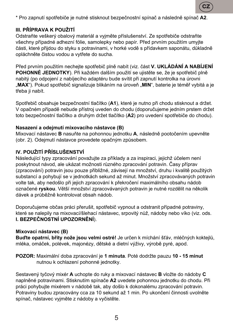 ETA Vassa User Manual | Page 5 / 32
