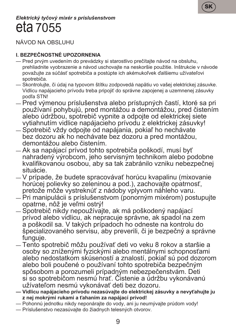 ETA Vassa User Manual | Page 9 / 32