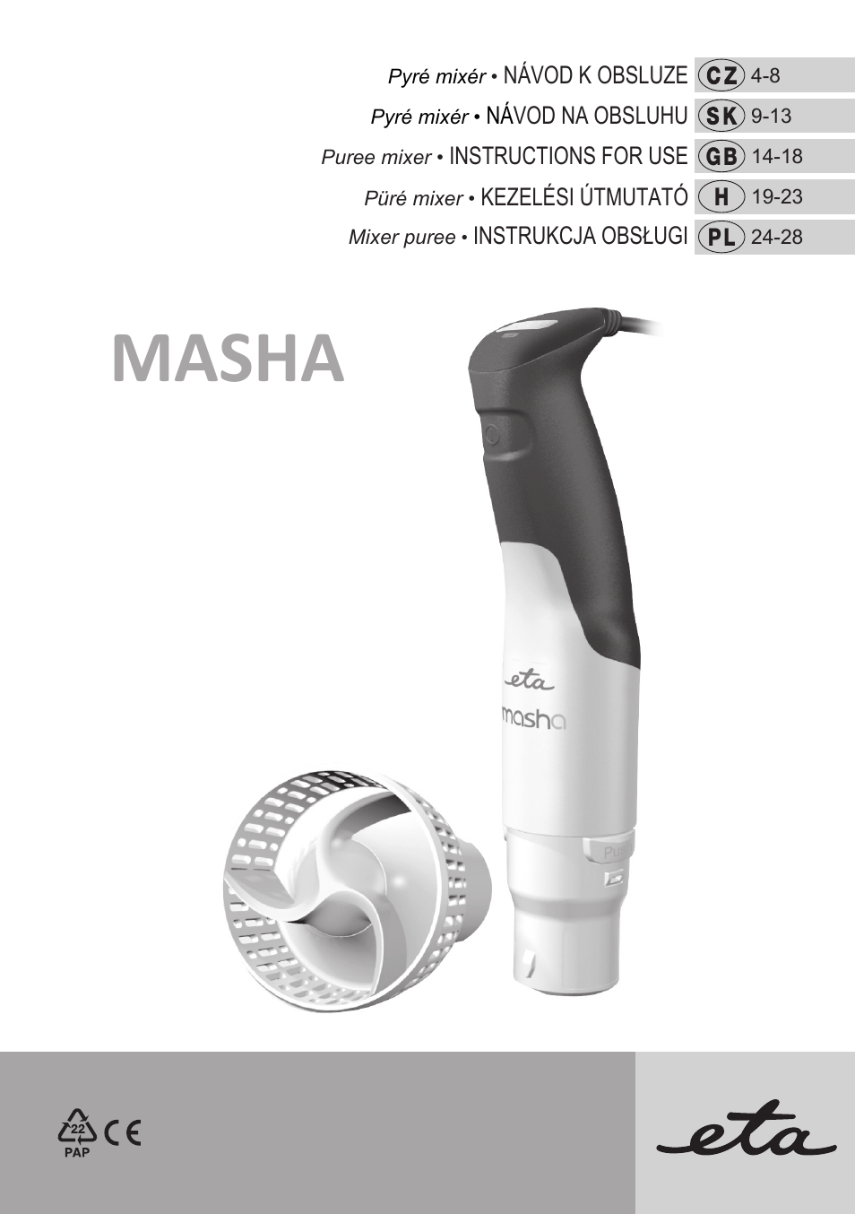 ETA Masha User Manual | 32 pages
