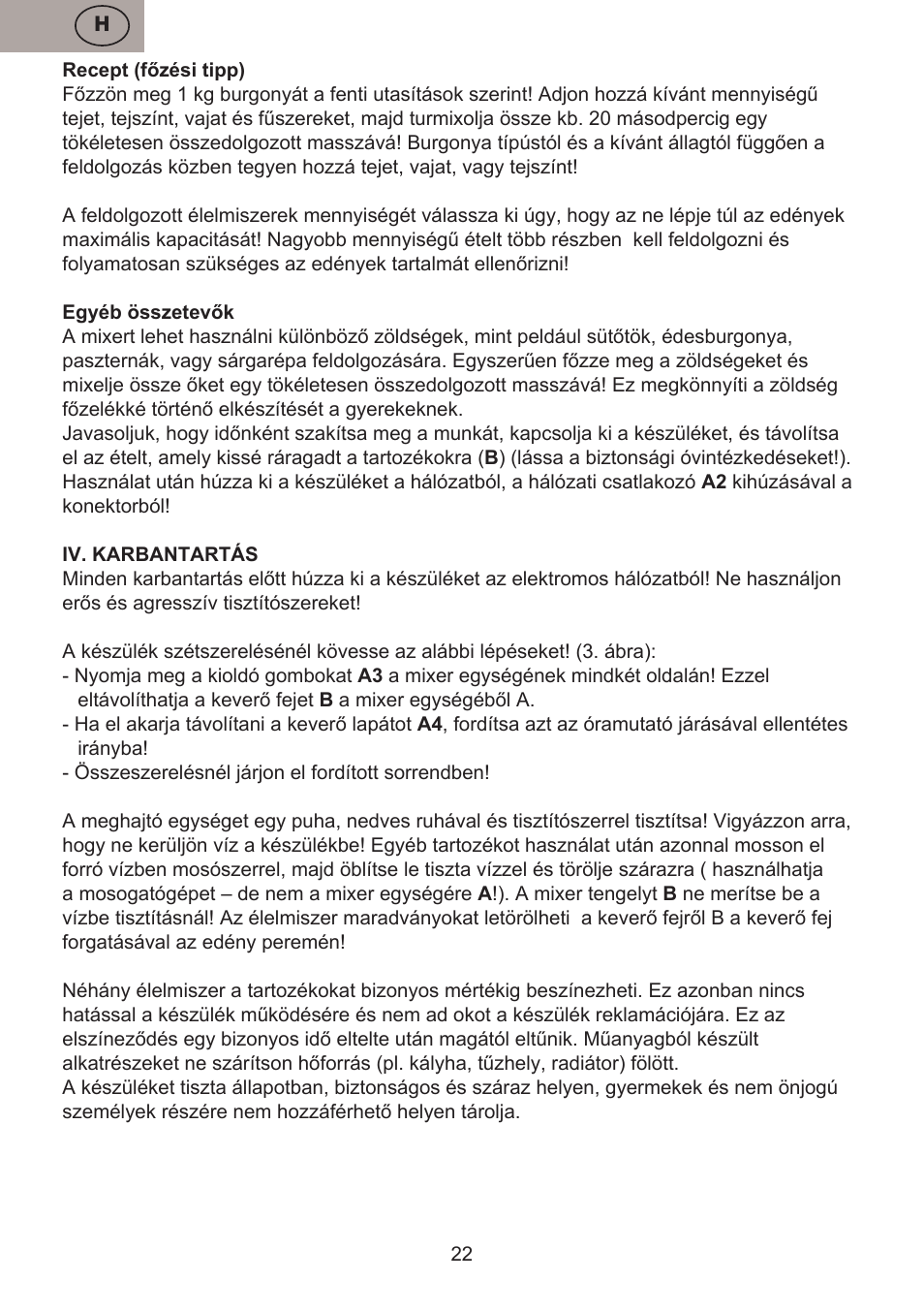 ETA Masha User Manual | Page 22 / 32