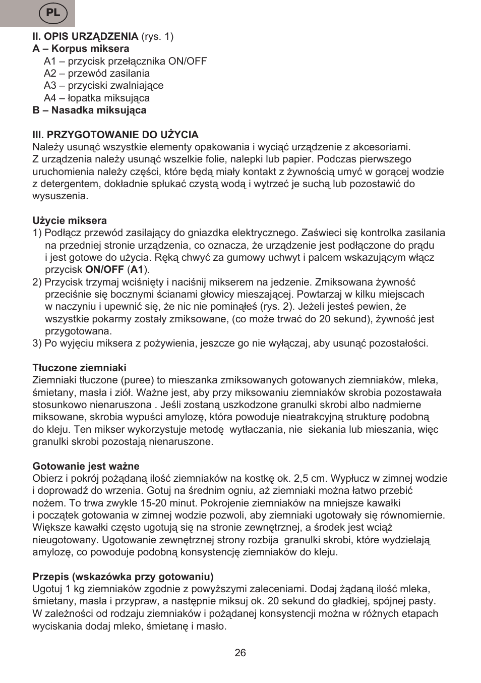 ETA Masha User Manual | Page 26 / 32