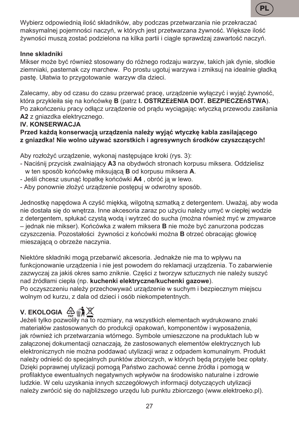 ETA Masha User Manual | Page 27 / 32